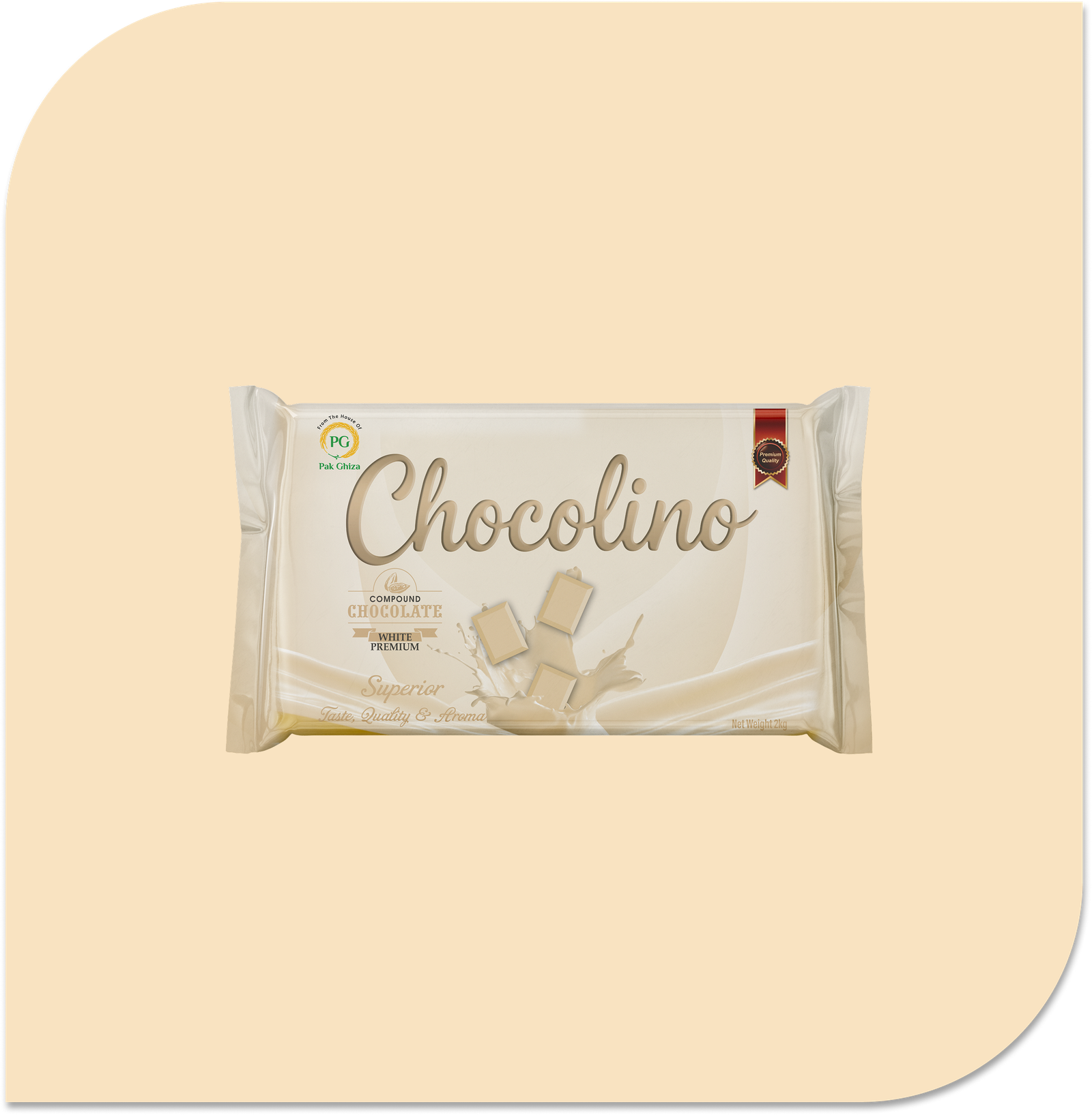 Group 272 CHOCOLINO COMPOUND CHOCOLATE SLAB PREMIUM WHITE - 2KG Cooking Chocolate - Image 1